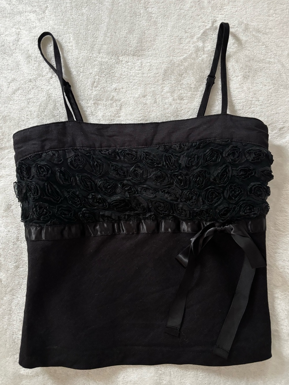 Y2K linen sleeveless top